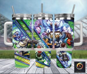 Ultimate Fan Tumbler - Bold Sports Design with Handle & Straw