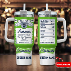 Customizable Seattle Football Team Tumbler Mug - Perfect Gift for Fans