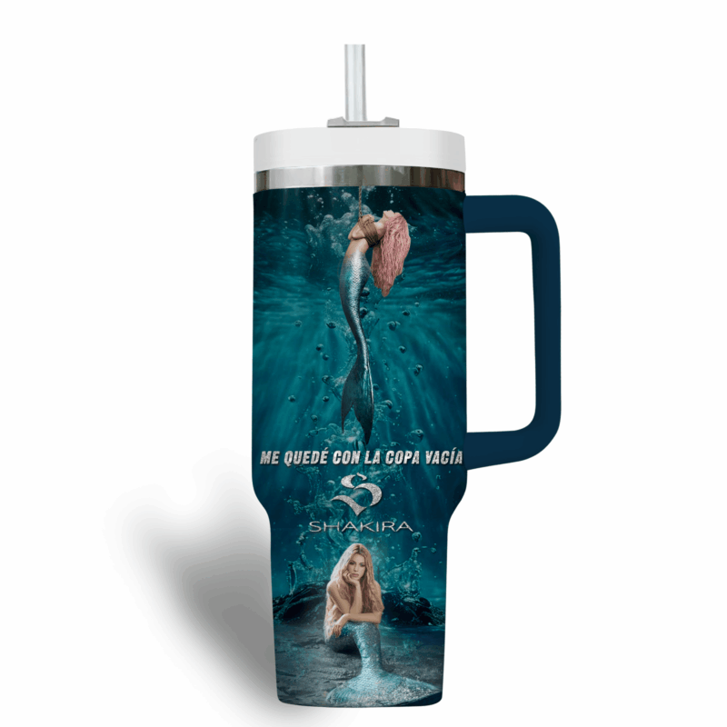 Shakira Music Custom Stanley Quencher 40oz Stainless Steel Tumbler With Handle - Threewoofs - Image 4