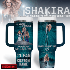Shakira Music Custom Stanley Quencher 40oz Stainless Steel Tumbler With Handle - Threewoofs