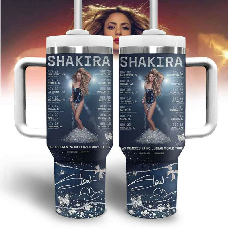 Shakira Music Custom Stanley Quencher 40oz Stainless Steel Tumbler With Handle - Threewoofs - Image 3