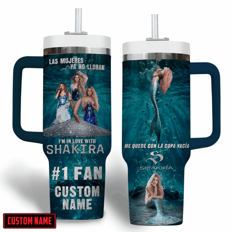Shakira Music Custom Stanley Quencher 40oz Stainless Steel Tumbler With Handle - Threewoofs - Image 2