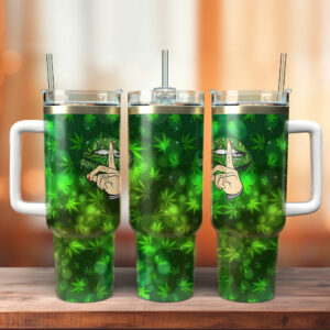 Shut The F**k Up Custom Stanley Quencher 40oz Stainless Steel Tumbler With Handle - Threewoofs