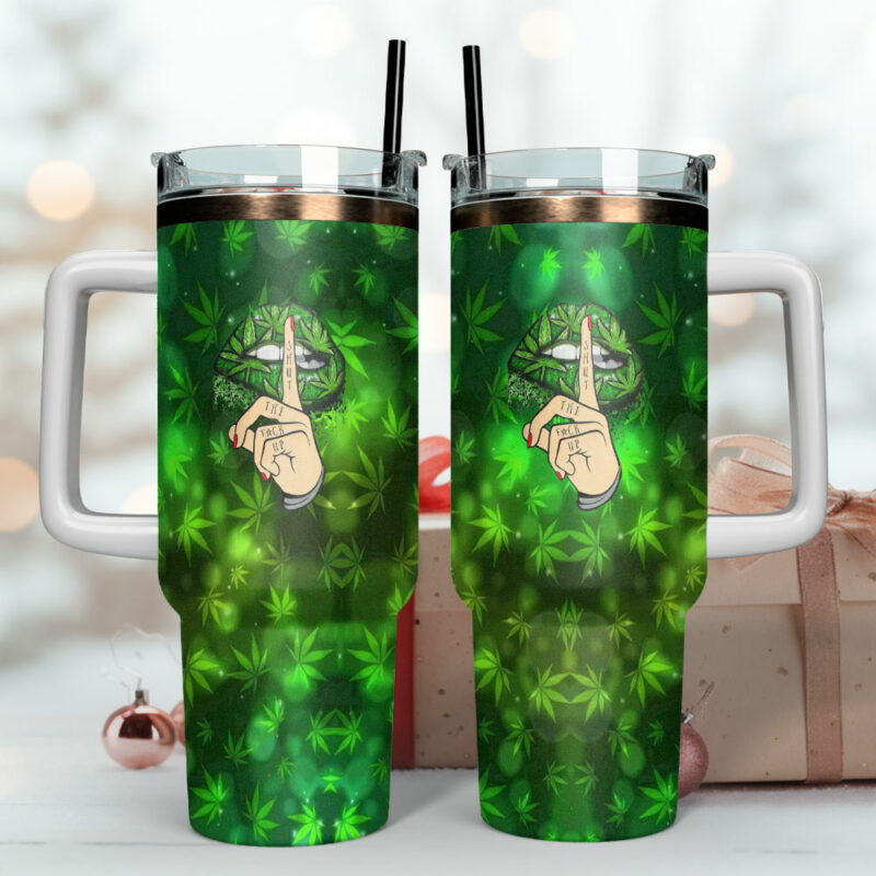 Shut The F**k Up Custom Stanley Quencher 40oz Stainless Steel Tumbler With Handle - Threewoofs - Image 4