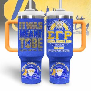 Sigma Gamma Rho Custom Stanley Quencher 40oz Stainless Steel Tumbler With Handle - Threewoofs