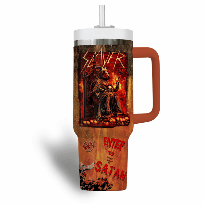 Slayer Band Music Custom Stanley Quencher 40oz Stainless Steel Tumbler With Handle - Threewoofs - Image 4