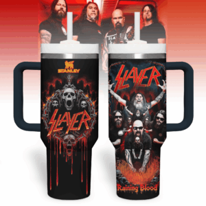 Slayer Band Music Custom Stanley Quencher 40oz Stainless Steel Tumbler With Handle - Threewoofs