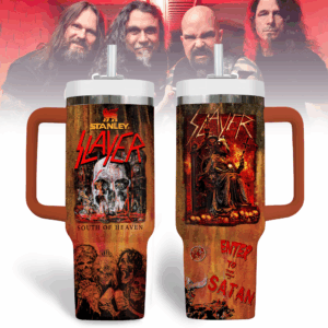 Slayer Band Music Custom Stanley Quencher 40oz Stainless Steel Tumbler With Handle - Threewoofs