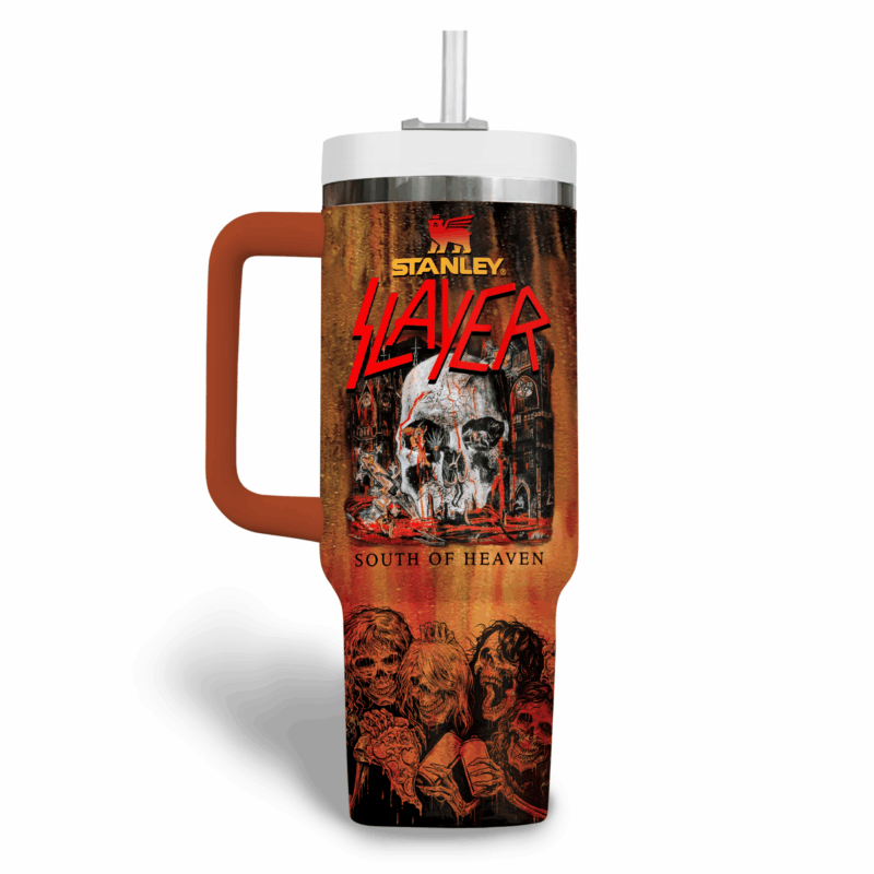 Slayer Band Music Custom Stanley Quencher 40oz Stainless Steel Tumbler With Handle - Threewoofs - Image 2