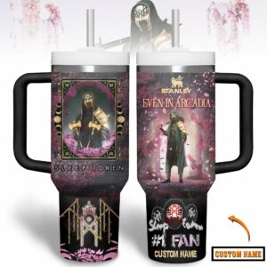 Sleep Token Music Custom Stanley Quencher 40oz Stainless Steel Tumbler With Handle - Threewoofs