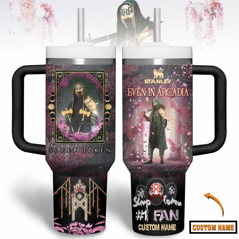 Sleep Token Music Custom Stanley Quencher 40oz Stainless Steel Tumbler With Handle - Threewoofs