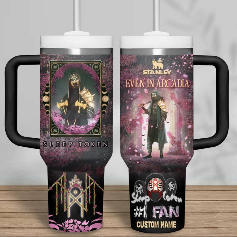 Sleep Token Music Custom Stanley Quencher 40oz Stainless Steel Tumbler With Handle - Threewoofs - Image 2