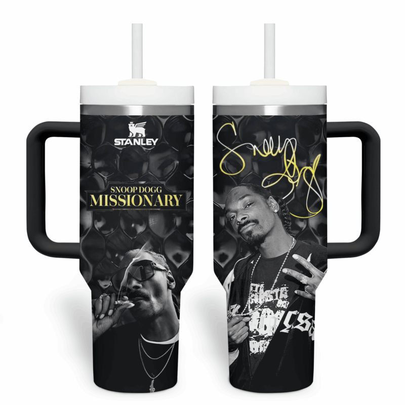 Snoop Dogg Music Custom Stanley Quencher 40oz Stainless Steel Tumbler With Handle - Threewoofs - Image 2