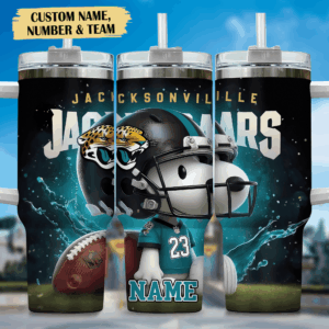 Personalized Football Team Tumbler - Custom Name & Number - Perfect Gift for Fans