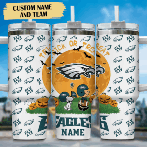 Custom Name & Team Halloween Tumbler - Perfect Gift for Football Fans
