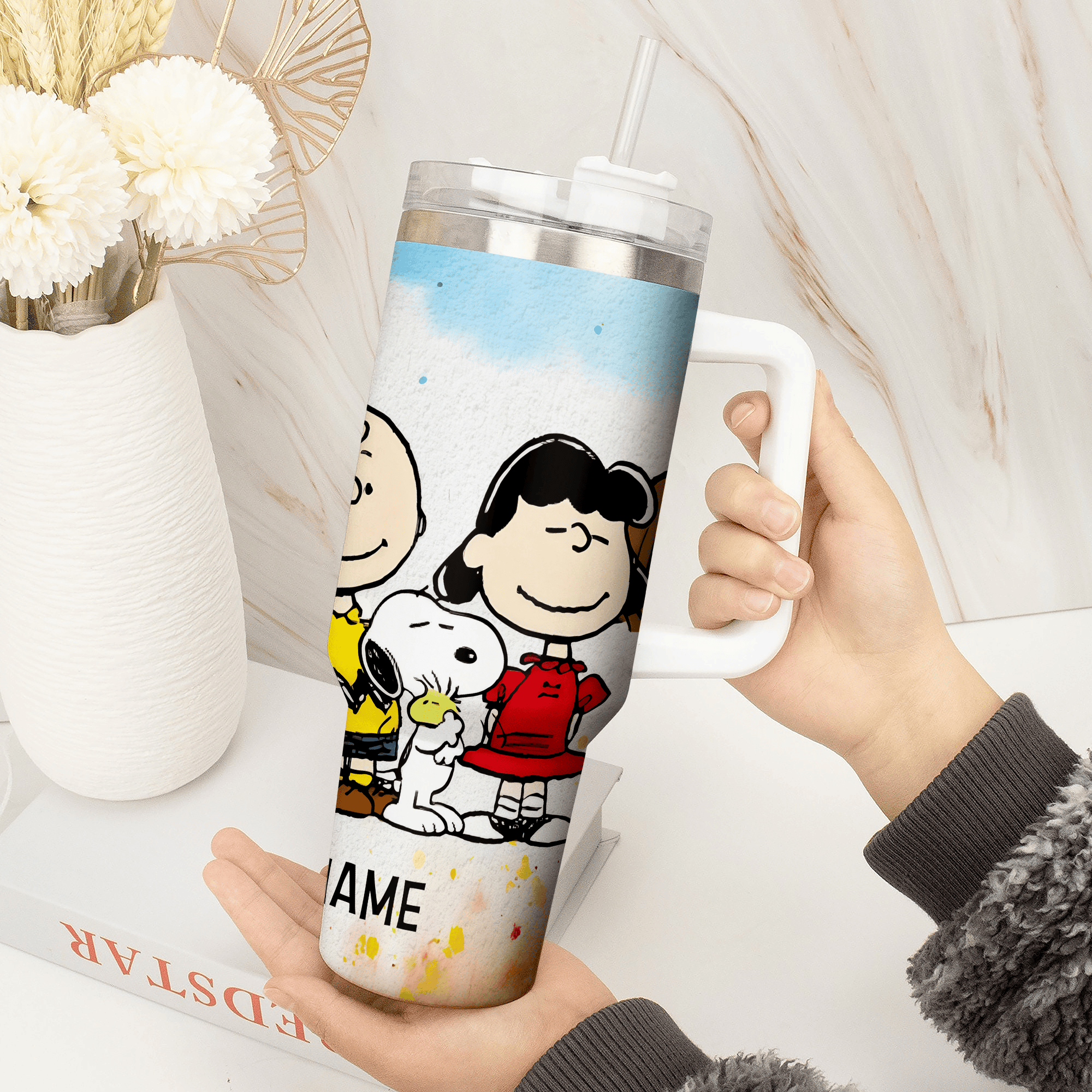 Personalized Cartoon Character Tumbler – Fun & Colorful Drinkware - Image 2