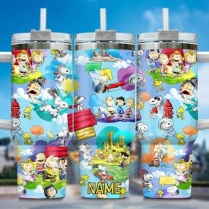 Personalized Cartoon Character Tumbler - Custom Name Gift for Kids & Fans