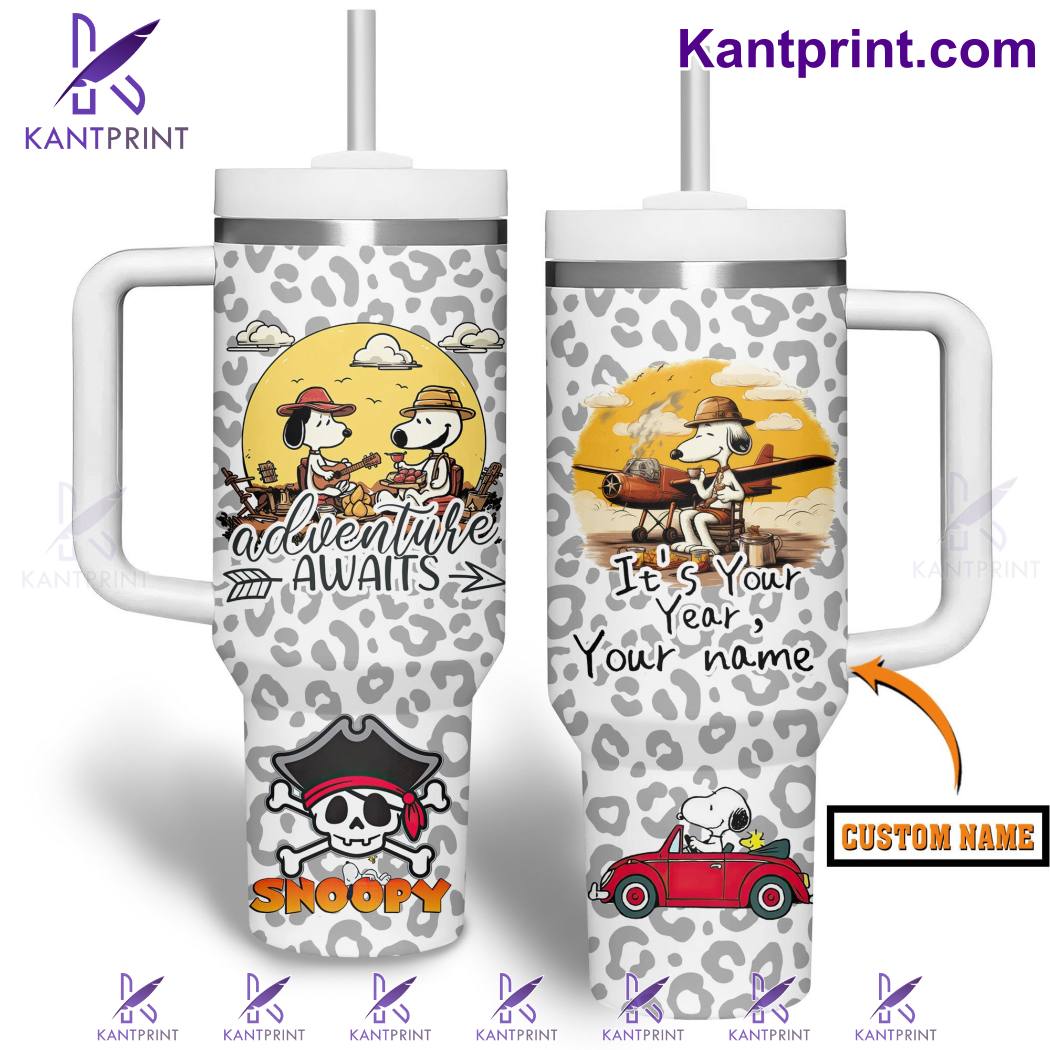 Personalized Adventure Awaits Tumbler - Custom Name Travel Mug - Image 4