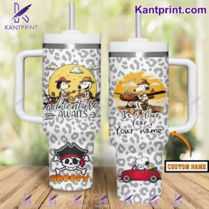 Personalized Adventure Awaits Tumbler - Custom Name Travel Mug