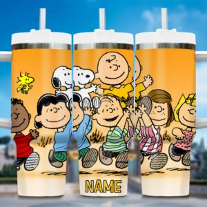 Personalized Cartoon Character Insulated Tumbler with Straw - Fun & Colorful Drinkware
