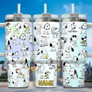 Personalized Snoopy Tumbler - Cute Cartoon Design for Kids & Adults