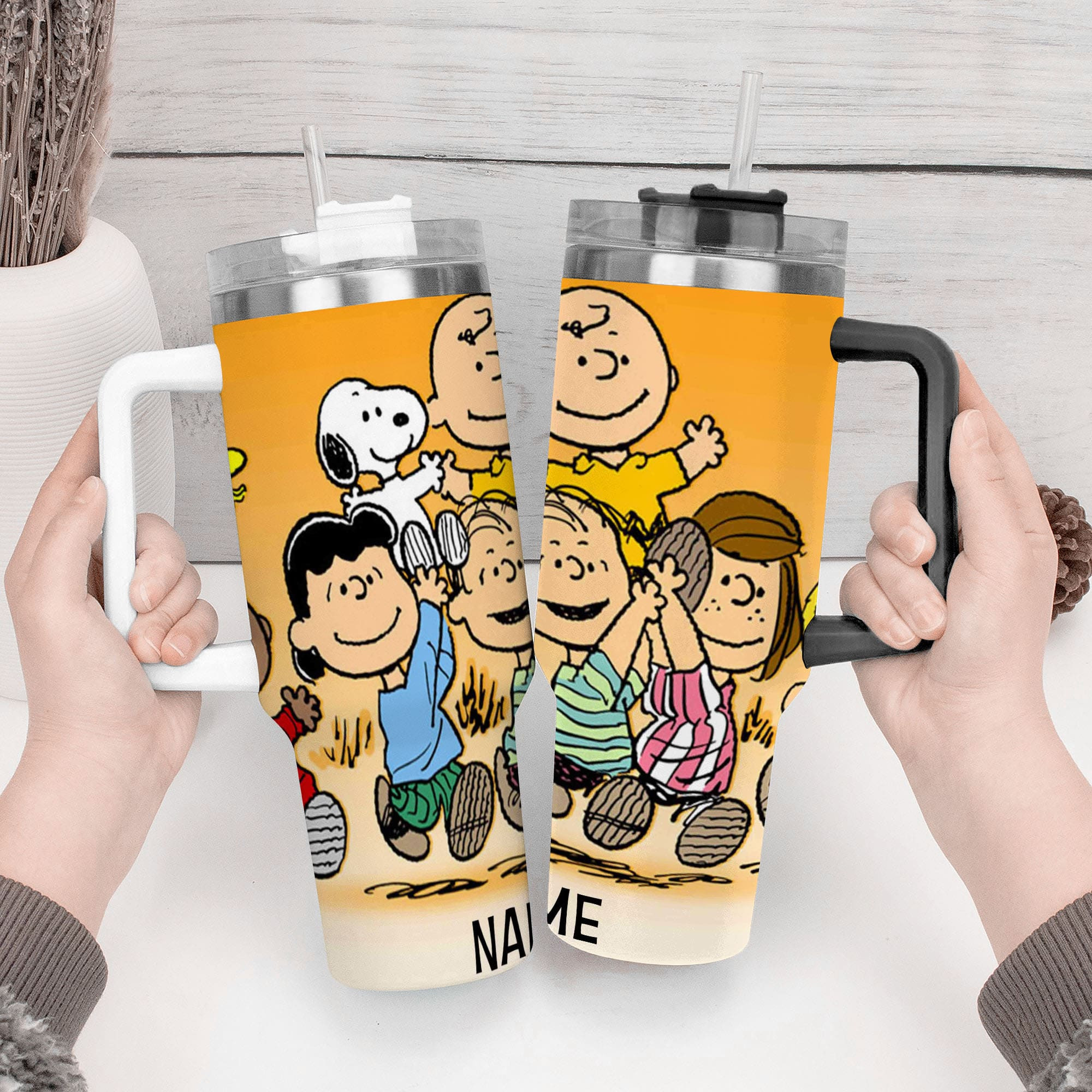 Personalized Cartoon Character Insulated Tumbler with Straw - Fun & Colorful Drinkware - Image 4