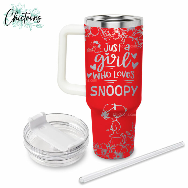 Snoopy Cartoon Custom Stanley Quencher 40oz Stainless Steel Tumbler - Threewoofs - Image 2