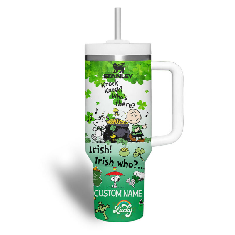 Snoopy Cartoon Custom Stanley Quencher 40oz Stainless Steel Tumbler With Handle - Threewoofs - Image 4