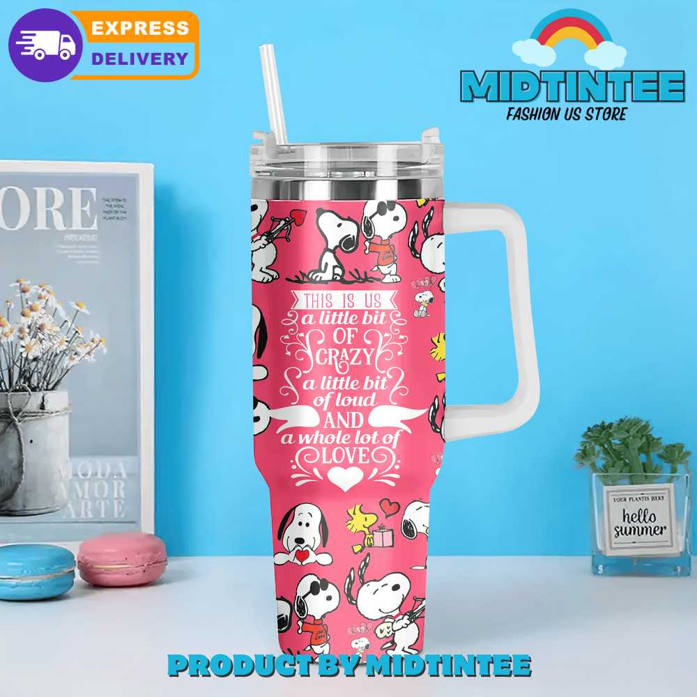 Custom Snoopy Valentine's Day Tumbler - Personalized Gift for Loved Ones - Image 2