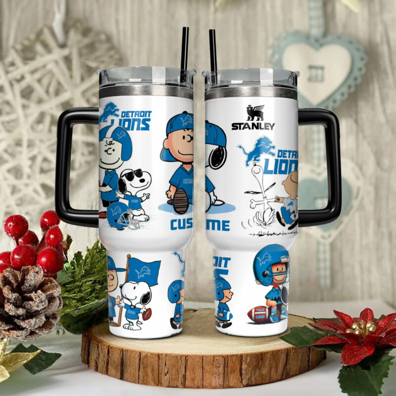 Snoopy PeanuTaylor Swift Football Cartoon Custom Stanley Quencher 40oz Stainless Steel Tumbler With Handle - Threewoofs - Image 2