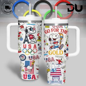 Patriotic Snoopy USA Olympics Tumbler - Celebrate in Style