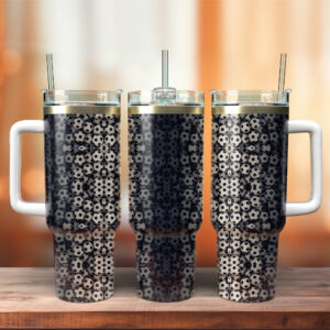 Soccer Sports Custom Stanley Quencher 40oz Stainless Steel Tumbler With Handle - Threewoofs