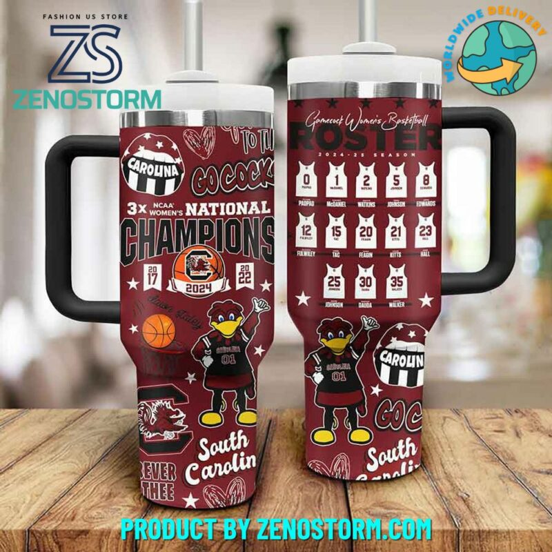 South Carolina Gamecocks NCAA Custom Stanley Quencher 40oz Stainless Steel Tumbler With Handle - Threewoofs - Image 2