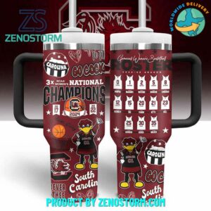 South Carolina Gamecocks NCAA Custom Stanley Quencher 40oz Stainless Steel Tumbler With Handle - Threewoofs