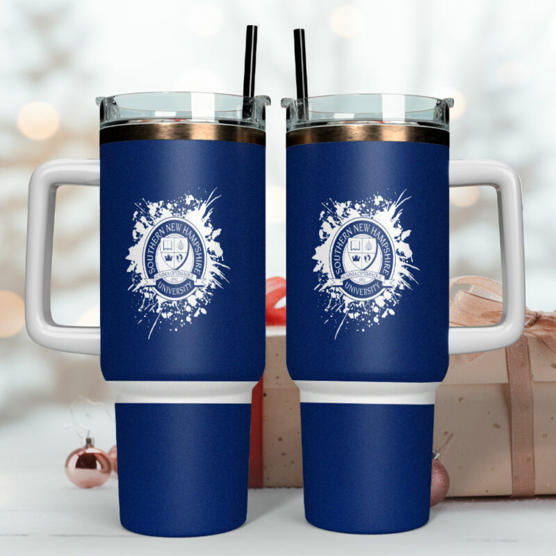 Southern New Hampshire University Custom Stanley Quencher 40oz Stainless Steel Tumbler With Handle - Threewoofs - Image 4