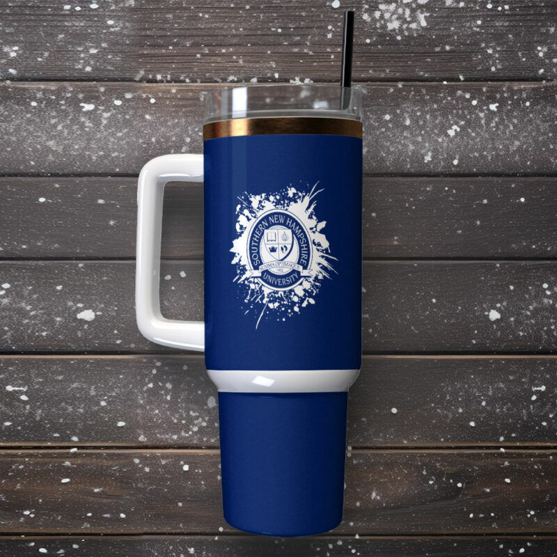 Southern New Hampshire University Custom Stanley Quencher 40oz Stainless Steel Tumbler With Handle - Threewoofs - Image 2