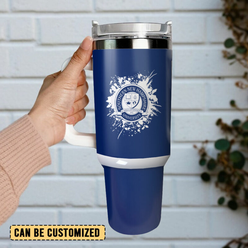 Southern New Hampshire University Custom Stanley Quencher 40oz Stainless Steel Tumbler With Handle - Threewoofs - Image 3