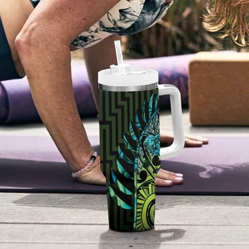 Southland Takehe Pounama Custom Stanley Quencher 40oz Stainless Steel Tumbler With Handle - Threewoofs - Image 5