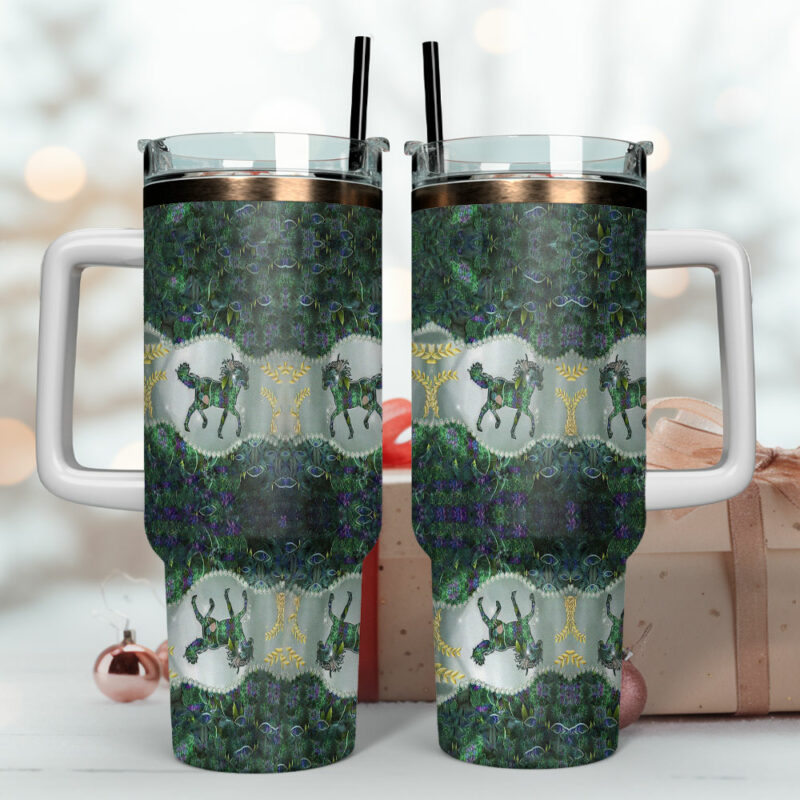 Special Horse Custom Stanley Quencher 40oz Stainless Steel Tumbler With Handle - Threewoofs - Image 4