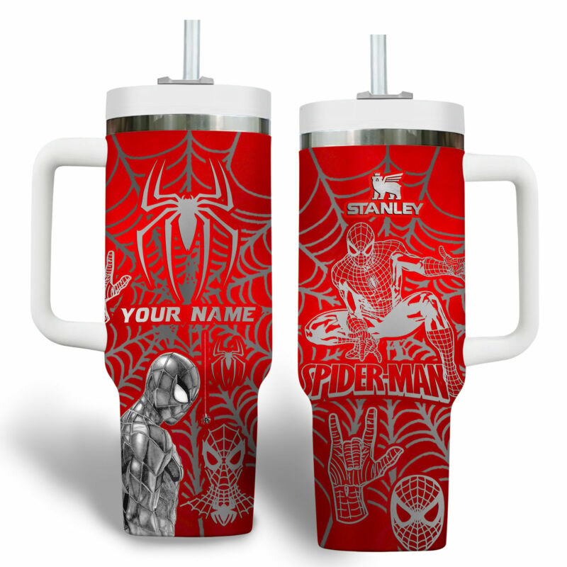 Spider Man Movies Custom Stanley Quencher 40oz Stainless Steel Tumbler With Handle - Threewoofs - Image 2