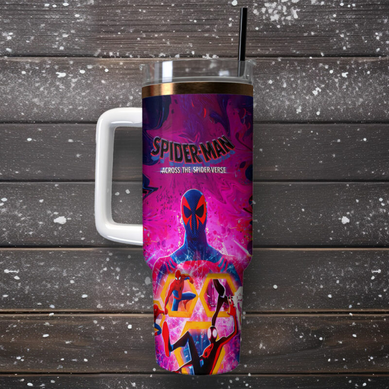 Spiderman Movies Custom Stanley Quencher 40oz Stainless Steel Tumbler With Handle - Threewoofs - Image 2