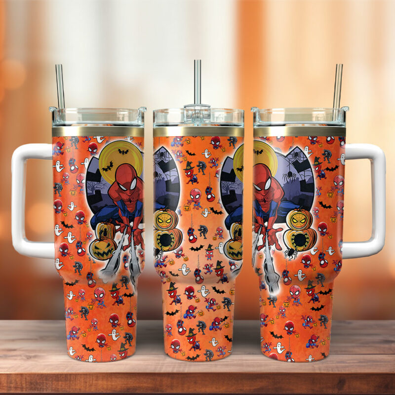 Spiderman Movies Custom Stanley Quencher 40oz Stainless Steel Tumbler With Handle - Threewoofs