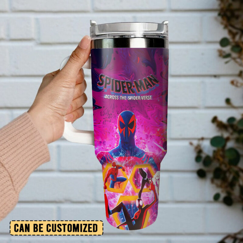 Spiderman Movies Custom Stanley Quencher 40oz Stainless Steel Tumbler With Handle - Threewoofs - Image 3