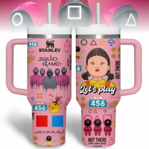 Squid Game Movies Custom Stanley Quencher 40oz Stainless Steel Tumbler With Handle - Threewoofs
