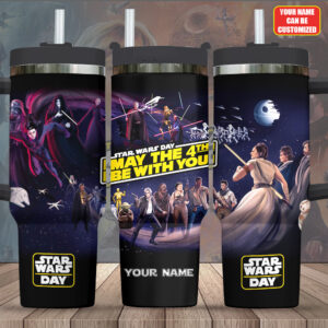Customizable Star Wars Day Tumbler - May the 4th Be With You Design