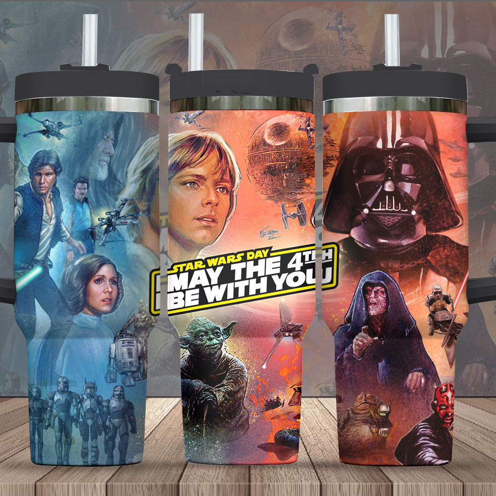 Star Wars Insulated Tumbler - May the 4th Be With You Design