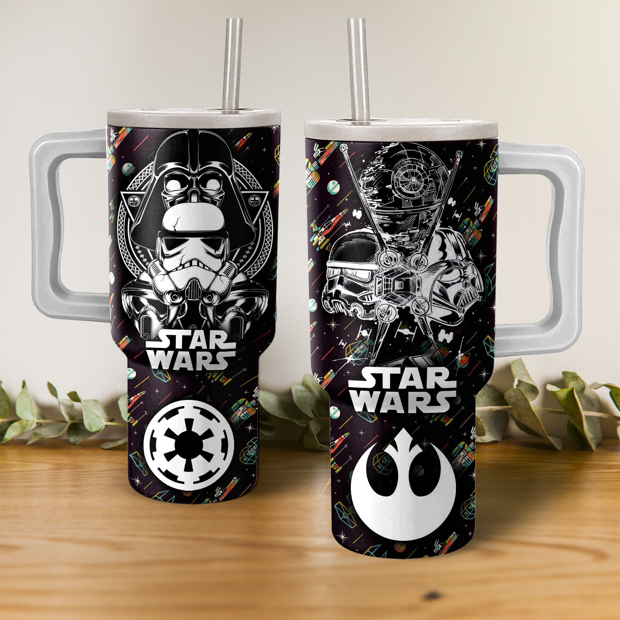 Star Wars Insulated Tumbler Mug with Handle - Iconic Design