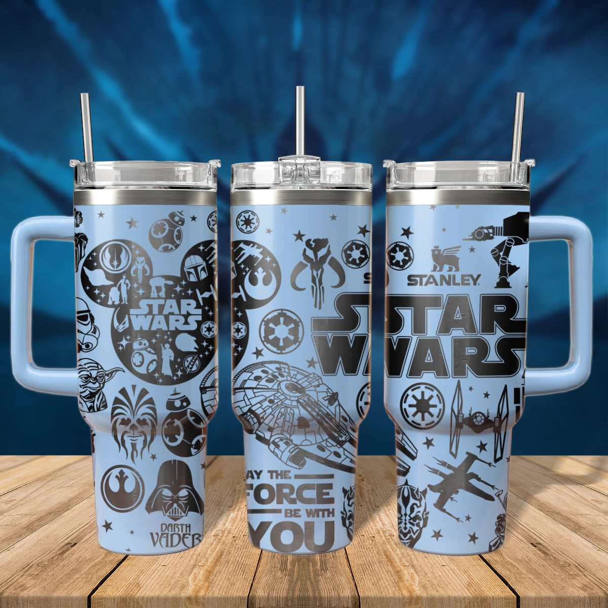 Star Wars Stainless Steel Tumbler with Handle - Insulated Travel Mug
