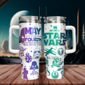 Star Wars Themed Stainless Steel Travel Mug - May the Fourth Be With You