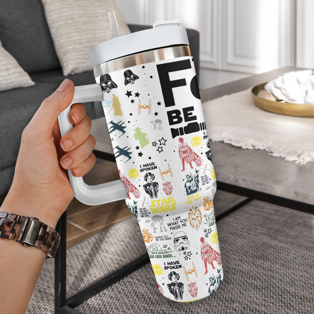 Star Wars Stainless Steel Tumbler - May the Force Be With You Design - Image 2